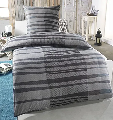 DreamHome Warme Winter Microfaser Thermo Fleece Bettwäsche 135x200 155x220 200x200 Moderne, Größe:135 x 200 cm, Design - Motiv:Design 3