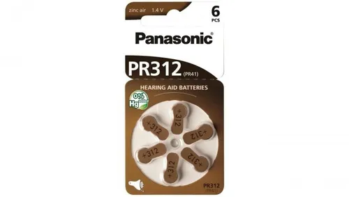 Panasonic Hörgeräte Knopfzelle PR41 (PR312)
