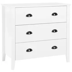 BELIANI Minimalistische Kommode in Weiß Schwarz mit 3 Schubladen