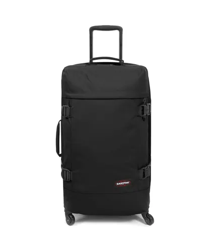 Eastpak Trans4 M Reisekoffer - Schwarz mit 360°-Rollsystem - Koffer mit 68 l Volumen, 4 Rollen für müheloses Reisen und verstellbarem Teleskopgriff. Optimal für Geschäfts- und Städtereisen.