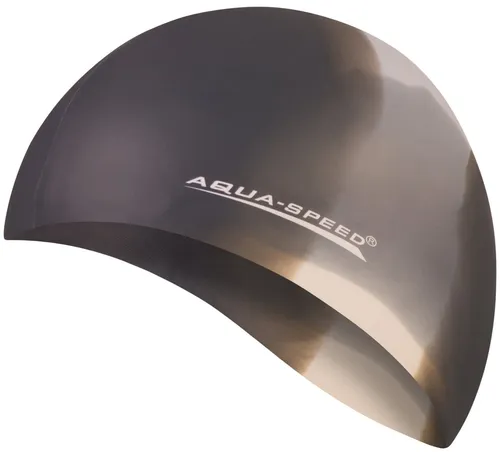 Aqua Speed Badekappe Farbige Badekappe – Hochwertiges Silikon mit Batik-Optik (Weiches Silikon – angenehm zu tragen & hautfreundlich), Weiches Silikon – angenehmes Tragegefühl für lange Schwimmeinheiten