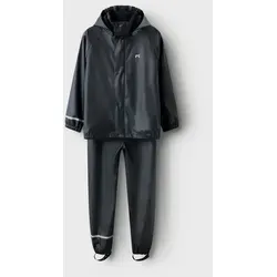 Name It Regenmantel NKNDRY10 für Mädchen mit Regenjacke und Hose im Set (Set, 2-tlg) unifarben, casual, regular fit, Kunstfaser, Web schwarz 92 EU