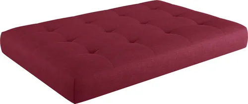 sunnypillow Palettenkissen Verona gesteppt 120x60x15cm Red - Bequemes Palettenkissen 