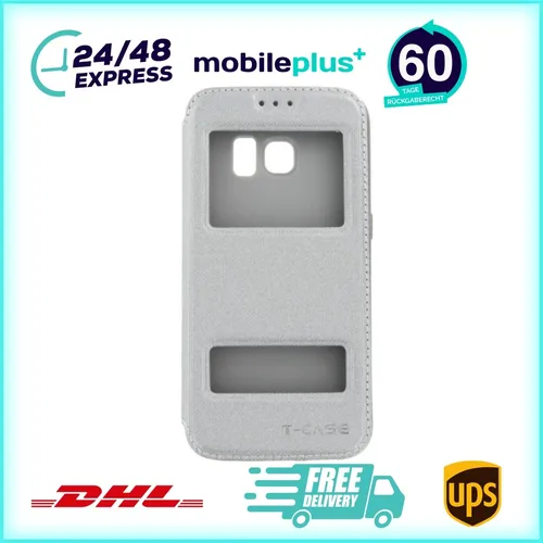 Lux Magnet Flip Handyhülle für Samsung Galaxy S7 grau Schutz Tasche