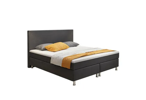 inter Boxspringbett Berlin mit 7 Zonen Taschenfederkernmatratze inkl. Topper (Boxspringbett, Bett inkl.Kopfteil mit Topper und Matratze 90x200 cm 140x200 cm), SOFORT LIEFERBAR
