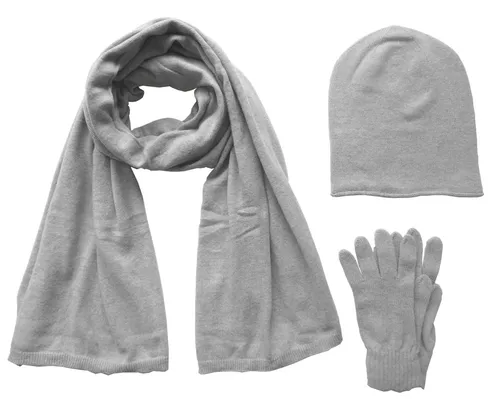 Beanie Mütze Slouch / XXL Schal / Handschuhe aus Kaschmir / Cashmere / Wolle