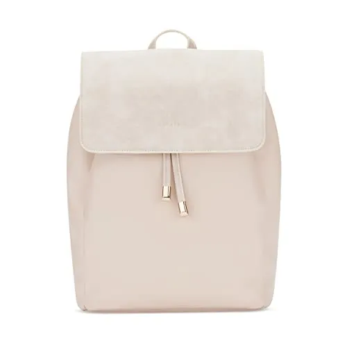 Expatrié Rucksack Damen Elegant Beige - Estelle - Damen-Rucksackhandtaschen mit modernem Design, wasserabweisend und ideal für City, Business & Uni. Hochwertiges PU-Kunstleder sorgt für Langlebigkeit und Stil.