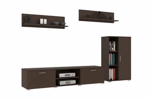 Wohnwand Szopen Wenge | 4-teiliges Set | Modern | Laminat von Per la vita