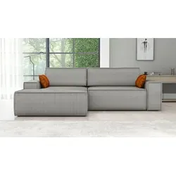 Ecksofa TOR mit Schlaffunktion. Farbe: Grey. - Grau