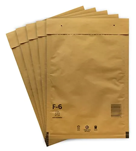 Versandtaschen Luftpolsterumschläge haftklebend Luftpolsterversandtaschen Luftpolstertaschen Gr. F/6 F6 braun (240mm x 350mm) Umschläge gepolstert Polsterumschlag Taschen 50