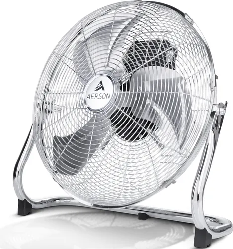 TRESKO AERSON Bodenventilator 30cm - Standventilator mit 3 Leistungsstufen für starken Luftdurchsatz | Robuste Metallausführung, neigbar bis 110° für optimale Luftzirkulation | Ideal für heiße Tage und Trocknungsanwendungen.