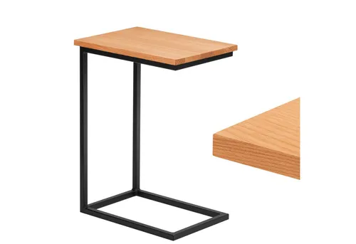 LAMO Manufaktur Beistelltisch Massivholztischplatte in schwarz von LAMO Manufaktur