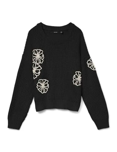 VERO MODA Vmlaura Ls O-Neck Pullover Boo