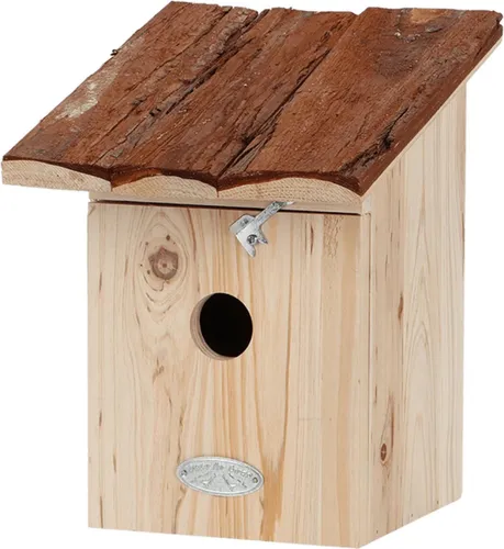 Esschert Design Nistkasten für Kohlmeisen mit Rindendach in weiß von Esschert Design