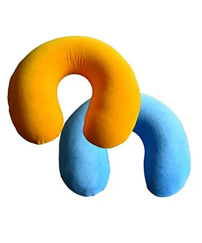 Antar Orthopädisches Reisekissen Nackenhörnchen (gelb) - Nackenhörnchen für optimalen Halt und Komfort auf Reisen, fördert die gesunde Haltung und reduziert Nackenverspannungen.