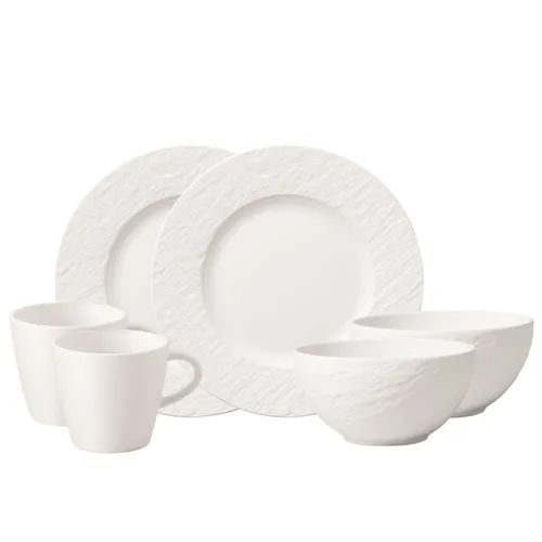 Villeroy & Boch Manufacture Rock Frühstücks-Set 6-teilig in weiß von Villeroy & Boch
