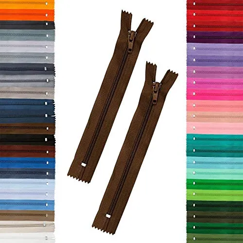 Reißverschlüsse 5mm spiral, 18cm, unteilbar, Autolock, Farbe frei wählbar, Farbe:568 schokobraun 2