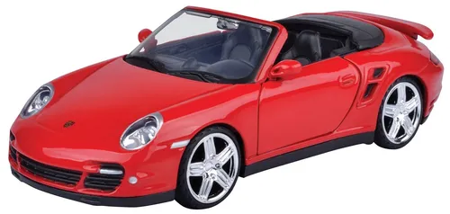 Motormax 73348 Porsche 911 turbo Cabriolet (997) rot Maßstab 1:24 Modellauto