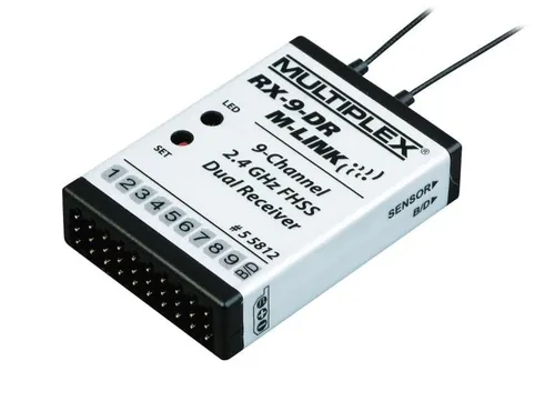 Multiplex Hitec RC Empfänger RX9DR MLINK 2,4 GHz - Sender & Empfänger, zuverlässiger 2,4 GHz Empfänger für präzise Steuerung Ihrer RC-Modelle.