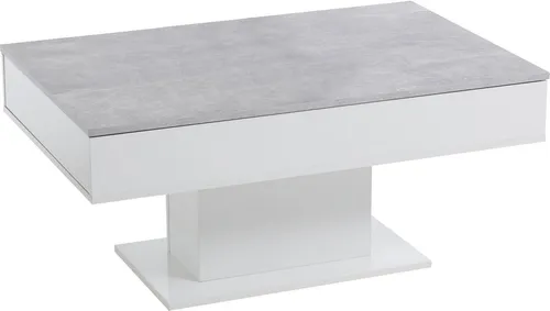 Mid.you Couchtisch – Grau und Weiß, Rechteckig mit Stauraum - Moderner Couchtisch aus Holzwerkstoff, 100x65x46 cm, mit 1 Schublade für zusätzlichen Stauraum. Ideal für Ihr Wohnzimmer, Made in Germany.