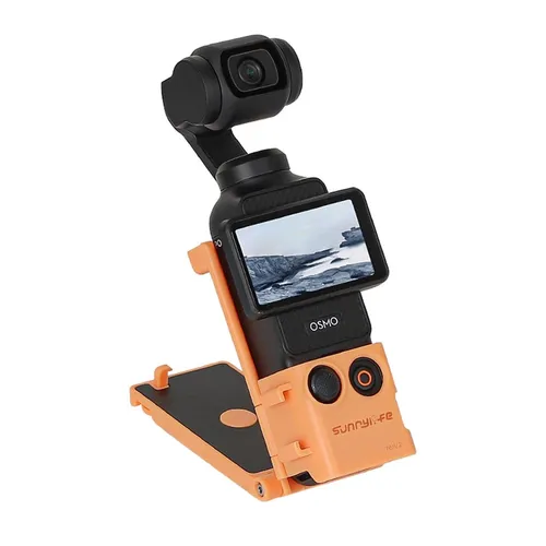 Für DJI Osmo Pocket 3 Magnetische 1/4 Halterung Cold-Shoe Neigefunktion Orange