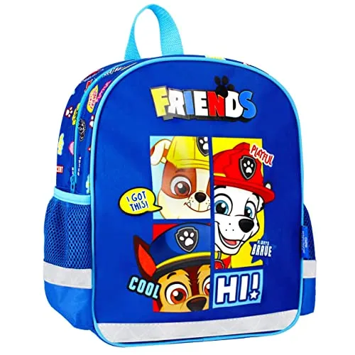 Paw Patrol Vorschulrucksack für Jungen - Chase, Marshall & Rubble - Gewerbe, Industrie & Wissenschaft: Reflektierender Rucksack mit weichen, verstellbaren Trägern für optimalen Tragekomfort, ideal für den Kindergarten und für Lieblingsspielzeuge.