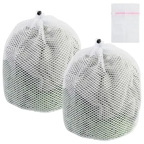 Wäschenetz für Waschmaschine – 3er Set mit Kordelstopper