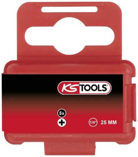KS Tools 911.3336 9113336 Kreuzschlitz-Bit PH 00 Spezialstahl vernickelt C 6.3 5St.