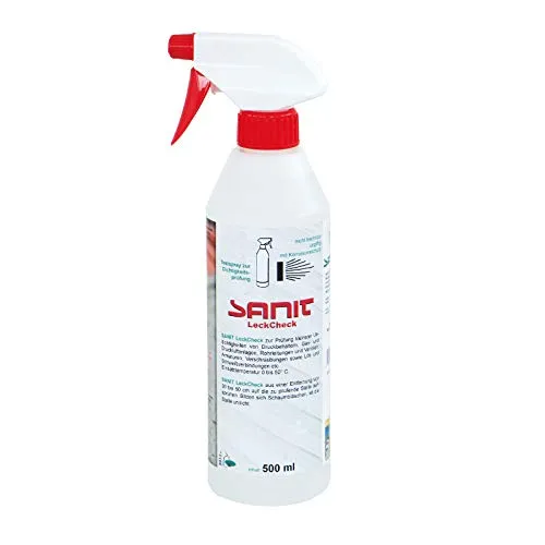 SANIT - LeckCheck - 500ml-Flasche - Spray zur Dichtigkeitsprüfung - Lecksuchspray - Lecksuche - Dichtheit - Prüfung - Testspray