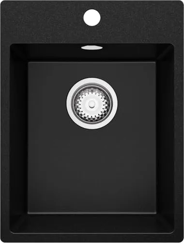 PRIMAGRAN Spülbecken Schwarz 38x50cm in schwarz von Primagran