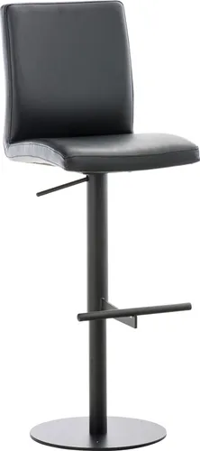 Deluke Barhocker Schwarz aus Kunstleder, Höhenverstellbar, 40x93x49 cm