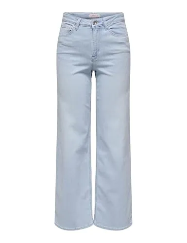 ONLY Onlmadison Blush HW Wide Jeans - Jeans für Jugendliche mit weitem Beinschnitt, hoher Taille und Gürtelschlaufen für einen modernen Look und optimalen Tragekomfort.