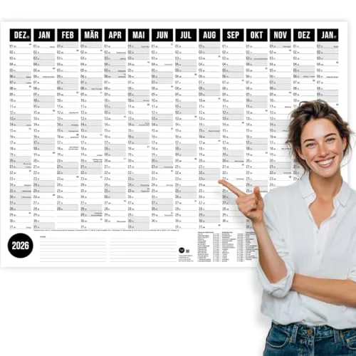 Kalender, Organizer & Zeitplaner Schwarz von heaven+paper