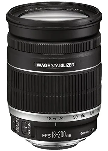 Canon EF-S 18-200mm F3.5-5.6 IS Objektiv - Objektiv für Spiegelreflexkameras mit 11-fachem Brennweitenbereich und 4-Stufen-Bildstabilisator - ideal für vielseitige Aufnahmen ohne Verwacklungen.