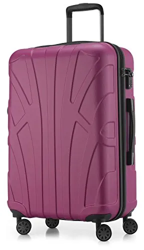 suitline Hartschalen-Koffer Trolley 66 cm - Magenta - Mittelgroßer Reisekoffer (66 cm, 58L) aus 100% ABS für Stabilität und Robustheit. Ideal für Kurzurlaube, mit TSA-Schloss und cleverem Innenraum für optimale Ordnung.