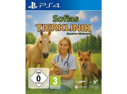 Sofias Tierklinik - Wildtierpark Abenteuer für PS4 - Erlebe tierärztliche Abenteuer im Wildtierpark! Behandle über 30 Tiere mit modernen Instrumenten und viel Einfühlungsvermögen. Ein spannendes Spiel für Tierfreunde, das Spaß mit lehrreichen Einblicken in die Tiermedizin verbindet.