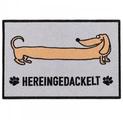 GILDE Fußmatte Fußmatte Hundebande Hereingedackelt (70x50cm)