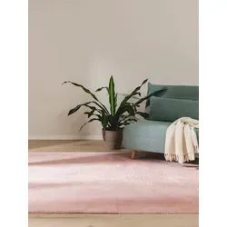 benuta Basic Kunstfaser Fellteppich Furry - Rosa 160x230 cm - Teppich mit Anti-Rutsch-Rückseite, ideal für Fußbodenheizung und maschinenwaschbar – die tierfreundliche, weiche Alternative für eine gemütliche Atmosphäre in deinem Zuhause.