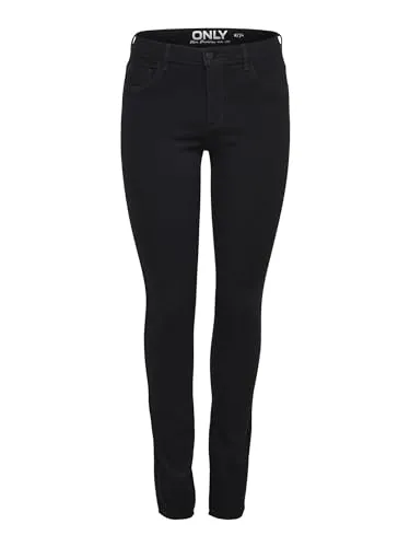 ONLY Female Skinny Jeans ONLRAIN - Trendige Skinny Fit mit mittlerer Taille - Jeans in Skinny Fit mit mittlerer Taille, aus nachhaltigem LENZING ECOVERO Viscose-Material für ein angenehmes Tragegefühl und umweltfreundliche Mode.