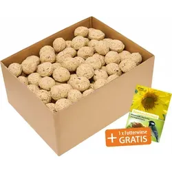 Meisenknödel 100 St. ohne Netz, 9 kg mit Futterwiese-Samenmix - Sonstige, hochwertige Samenmischung 