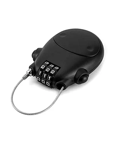 QWORK® Kabelschloss mit 3 Zahlenscheiben, 77cm Stahlseil - Fahrrad-Kabelschlösser, langlebig und witterungsbeständig, ideal für Fahrräder und Motorräder, mit einstellbarem Passwort für maximale Sicherheit.