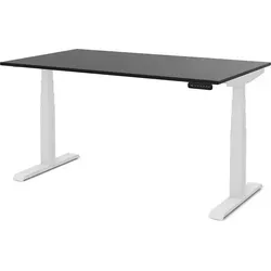 ASSMANN Höhenverstellbarer Kinderschreibtisch JUNIOR Schwarz Weiß, 120x70cm - Ergonomischer Kinderschreibtisch mit elektrischer Höhenverstellung für flexibles Arbeiten. Ideal für kreatives Lernen und Wachsen mit deinem Kind – sicher und praktisch!