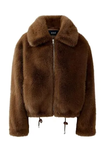 Oui Damen Jacke gerade geschnitten Uni