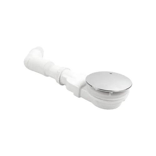 Cozynest Ablaufgarnitur Duschwannen 90 mm,Duschtasse Abfluss Set mit Geruchsstop mit Haarsieb,Chrom Abdeckung,Ablaufbogen