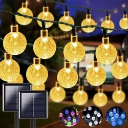 Solar LED Lichterkette 5m mit 20 LEDs - Warmweiß, 8 Modi, wasserdicht - Die solarbetriebene LED Lichterkette mit 20 warmweißen LEDs sorgt für stimmungsvolle Beleuchtung im Garten oder auf dem Balkon. 8 verschiedene Lichtmodi bieten kreative Gestaltungsmöglichkeiten und das wasserdichte Design garantiert ganzjährigen Einsatz.