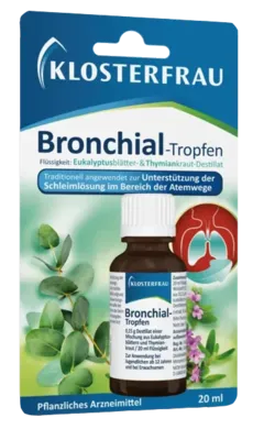 Klosterfrau Bronchial-Tropfen 20 ml - Arzneimittel zur Linderung von Husten und Atemwegserkrankungen, unterstützt die Atemwege und fördert das Wohlbefinden.