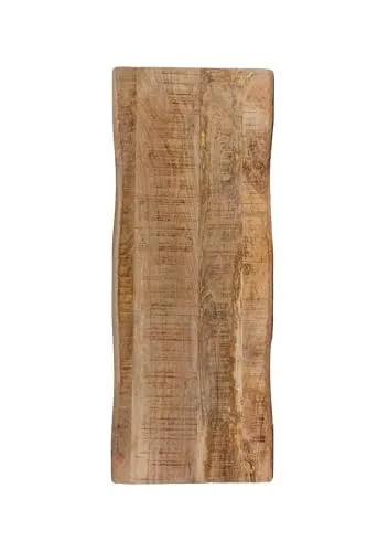 Holzplatte 60x40 cm Tonia aus massivem Mangoholz - DIY-Tischplatte Tonia mit einzigartiger Baumkante, ideal für kreative Projekte. Hochwertige, raue Oberfläche und nachhaltige Materialien machen sie zur perfekten Wahl für individuelle Möbel.