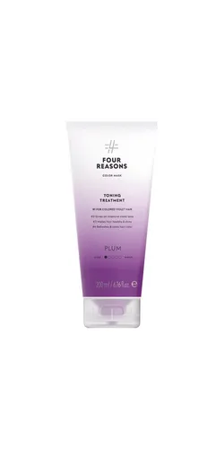 Four Reasons Color Mask Toning Treatment Plum 200ml - Haarfarbe, intensive Tönung für lebendige Farbnuancen und Pflege in einem Schritt – ideal für strahlendes, gesundes Haar.