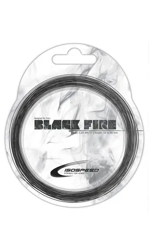 Isospeed Tennissaite Black Fire (Haltbarkeit+Kontrolle) schwarz 12m Set, Saitendicke: 1.20
