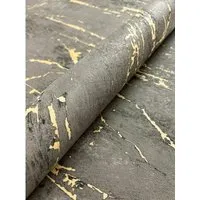 NEWROOM Anthrazit Marmor Vliestapete - Moderne 3D Marmoroptik in Anthrazit, Gold und Schwarz - ideal für stilvolle Räume. Hochwertiges, lichtbeständiges Material, Made in Germany, inkl. Tapezier-Ratgeber für perfekte Ergebnisse.